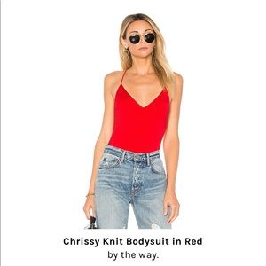 Red by the way crisscross back bodysuit